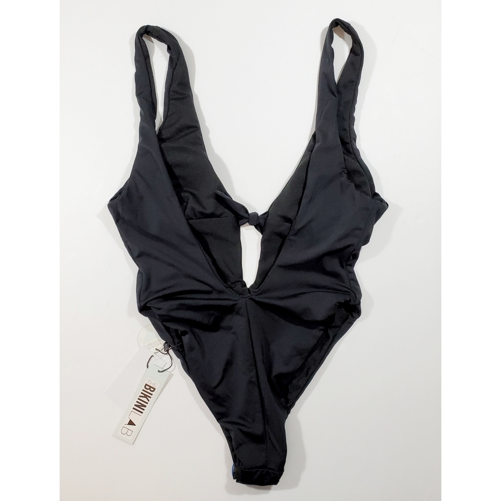 NWT Bikini Lab Plunge Bow Front One Peice Swimsuit - Picture 3 of 13